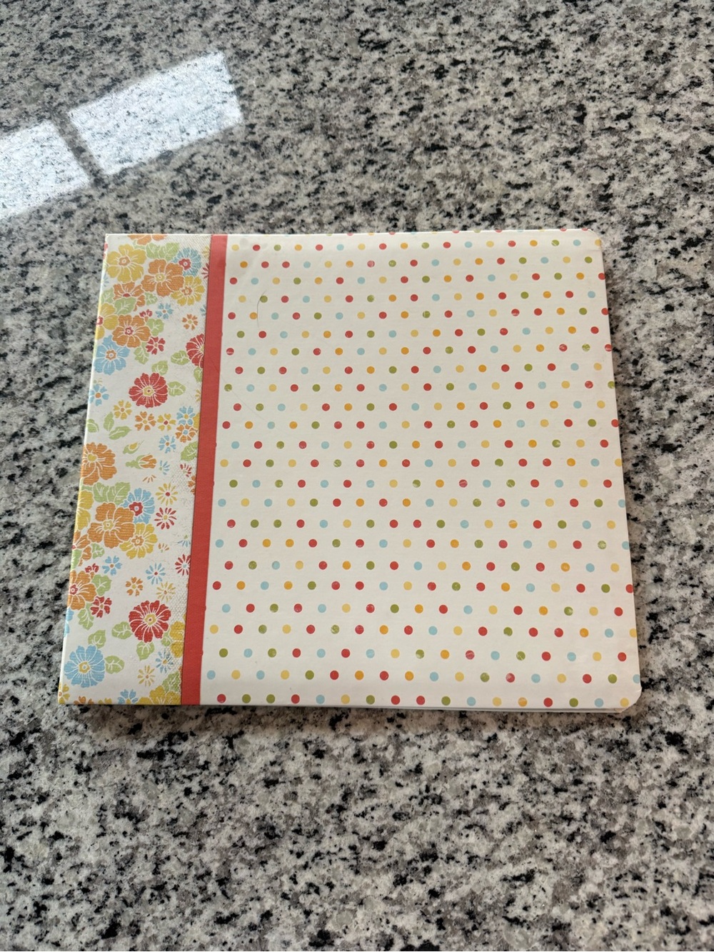 12x12 Polka Dot Floral Scrapbook Album